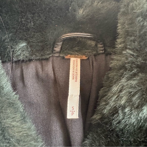 Free People Green Fur Coat - Picture 2 of 5